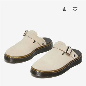 Dr. Martens Beige Suede Mules